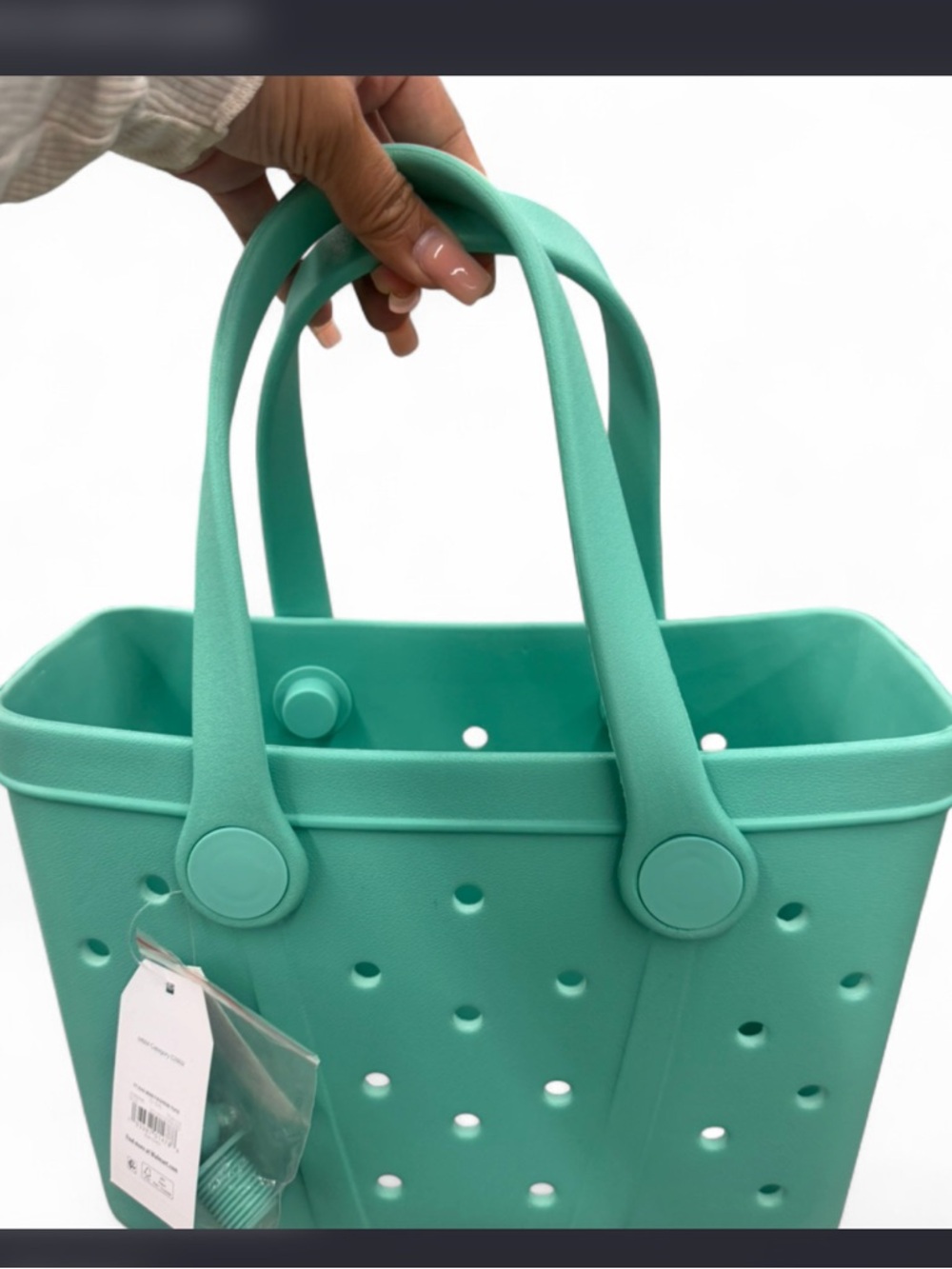 Aqua Green Everyday Tote Bag - Lightweight Casual Handbag